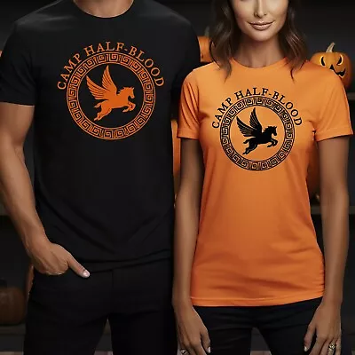 Buy Happy Halloween T-Shirt Pumpkin Spooky Unisex Mens, Camp Half Blood 3 • 6.69£