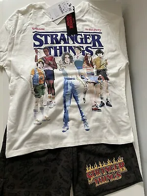 Buy Zara Stranger Things T Shirt And Shorts Set Age 11-12 • 10£