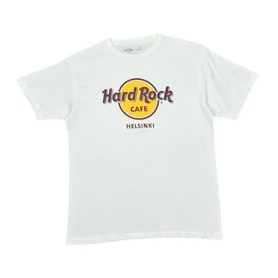 Buy HARD ROCK CAFE  Helsinki  Classic Souvenir Logo Spellout Graphic T-Shirt Medium • 10.20£