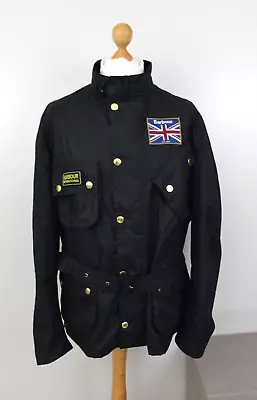 Buy New BARBOUR INTERNATIONAL Union Jack Wax Jacket Size Medium 38/40 48/50 UK Flag • 249£