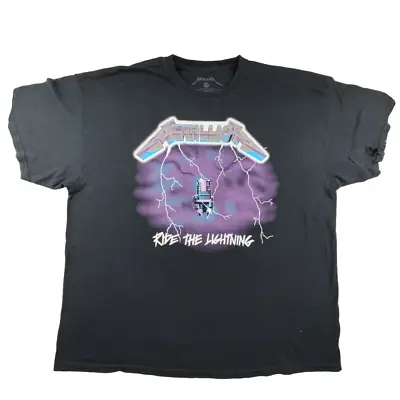 Buy Official Metallica Ride The Lightning T Shirt Size 2XL XXL Graphic Band Tee • 9.99£
