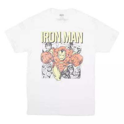 Buy MARVEL Iron Man Mens T-Shirt White M • 8.99£