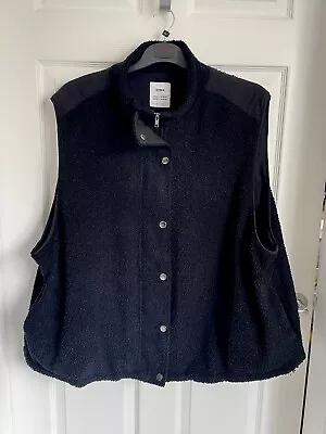 Buy Ladies Black JD WILLIAMS COTTON:ON Sleeveless Teddy Borg Gilet Jacket - Size 22 • 20£