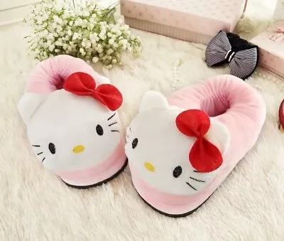 Buy Kawaii Sanrio Hello Kitty Slippers, Anti-slip, Slippers Fluffy Cute Shoes • 13.99£