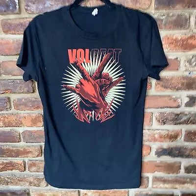 Buy Tultex Volbeat Black Short Sleeve Graphic Tour Concert T-Shirt Womens Size Large • 18.90£