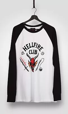Buy Men's Netflix Stranger Things Hellfire Club Long Sleeve Primark T-Shirt Size L • 14.99£