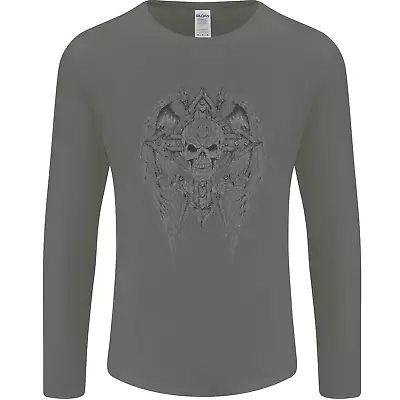 Buy Skull Wings Viking Gothic Wings Gym Biker Mens Long Sleeve T-Shirt • 11.49£