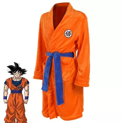 Buy Mens Kids Dragon Ball Z Son Goku Cosplay Costume Robe Gown Bathrobe Pajamas • 34.79£