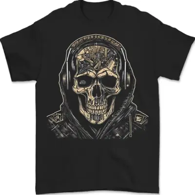 Buy Urban Skull With Headphones Mens T-Shirt 100% Cotton • 8.49£