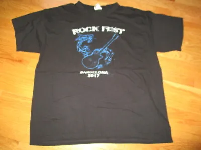 Buy ROCKFEST Barcelona Concert LG Shirt AEROSMITH ALICE COOPER KROKUS BLACK SABBATH • 38.36£