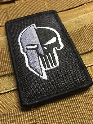 Buy 1 X Spartan Punisher Patch Badge  Hook And Loop 8 Cm X 5cm Covert Tactical 🇬🇧 • 5.50£