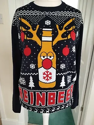 Buy Men's Christmas Jumper Beer Reinbeer. Size X Large. XL. BNWT • 10.99£