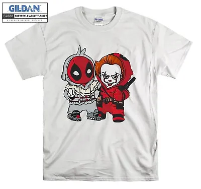 Buy Deadpool And Pennywise Funny T-shirt Gift T Shirt Men Women Unisex Tshirt 6225 • 23.95£