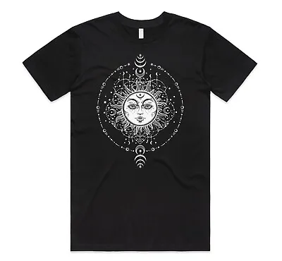 Buy Face Sun Boho Bohemian T-shirt Tee Festival Celestial Summer Gift Hippie 80's  • 11.99£