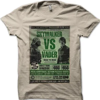 Buy Star Wars Darth VAder Vs Skywalker Master Jedi Printed Cotton T-shirt 8977 • 13.95£