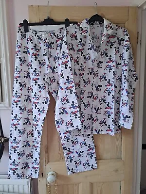 Buy Vintage Disney Micky Mouse White Pyjamas Size Small Petit • 4.50£