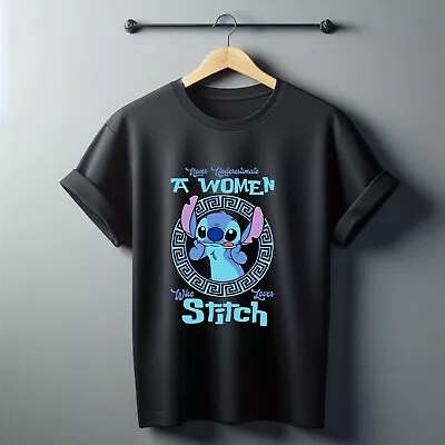 Buy Lilo & Stitch T-Shirt, Cartoon Tshirt, Funny T Shirt, A Women Who Loves Tshirt • 11.99£