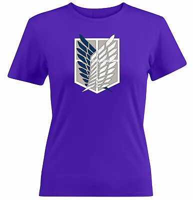 Buy Juniors Women Teen Tee T-Shirt Gift Graphic Printed Attack On Titan Survey Corps • 16.04£