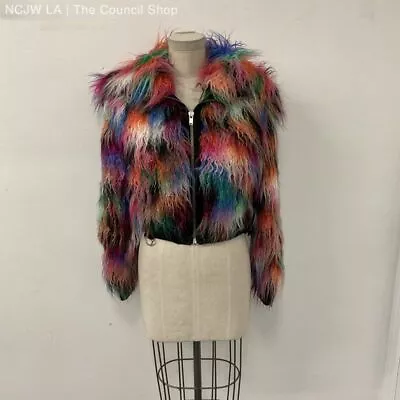 Buy Current Mood Dolls Kill Dark Galaxy Multicolored Faux Fur Jacket Size S No Strap • 52.23£