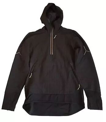 Buy LULULEMON Cold Terrain 3/4 Zip Hoodie Running Long Sleeve Black S/P NEW RRP138 • 124.95£