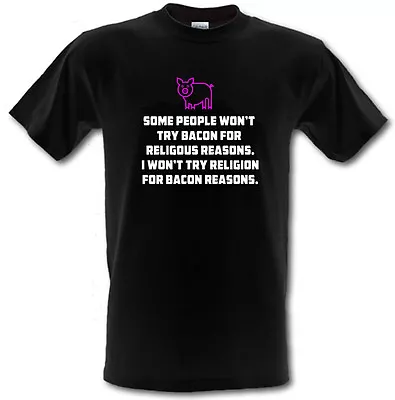 Buy BACON IS MY RELIGION Funny Heavy Cotton T Shirt ALLSIZES/COLOURS Small To XXL • 13.99£