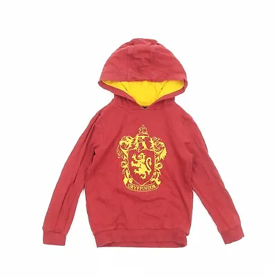 Buy Harry Potter Boys Red Cotton Pullover Hoodie Size 5-6 Years Pullover - Gryffindo • 4£