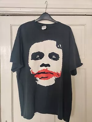 Buy The Dark Night Batman Heath Ledger Joker T-Shirt Size XL • 10£