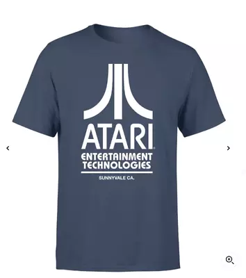 Buy Atari Navy T-Shirt Tee Men's Size L 2024 Model 100% Cotton UK Stock • 11.99£