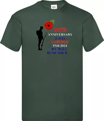 Buy 80th Anniversary D-Day Landings 1944-2024 T Shirt Various Colours And Sizes • 9.99£