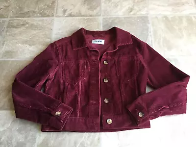 Buy New Look Womens Burgundy Corduroy Jacket Size 8 Excellent Condition  • 4.99£
