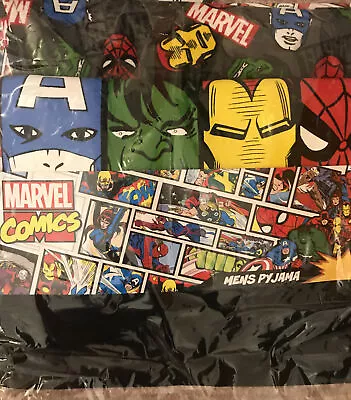 Buy Novelty Mens Medium  Marvel Heroes Comics Cotton Pyjamas • 19.99£