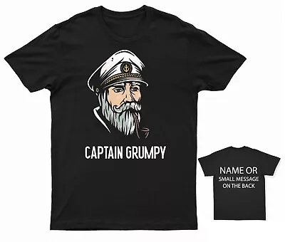 Buy Captain Grumpy T-Shirt Personalised Gift Customised Name Message • 13.95£