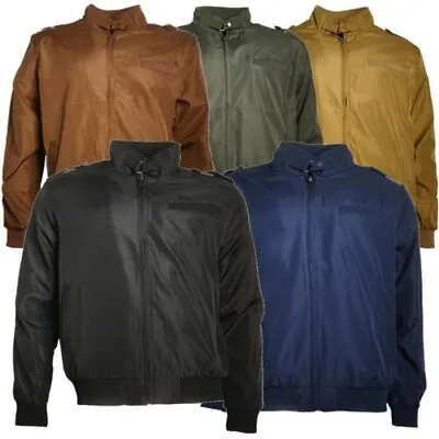 Buy Men's Jacket Athletic Lightweight Water Resistant Full-Zip Slim Fit Racer Coat • 79.10£
