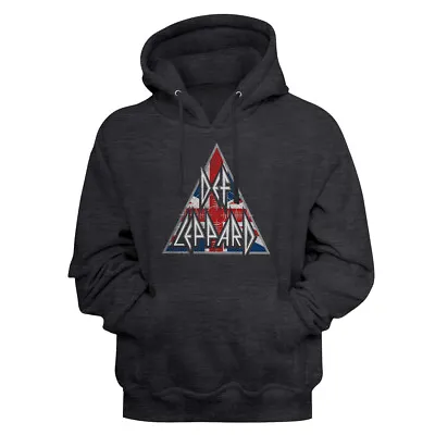 Buy Def Leppard British Logo Charcoal Men's Pullover Hoodie Rock Concert Music Merch • 60.42£