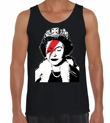 Buy Banksy Queen Bitch Lizzie Stardust Men's Vest Tank Top - Graffiti T-Shirt • 12.95£