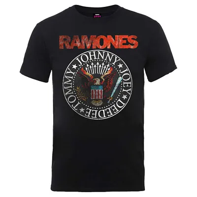 Buy Ramones T-Shirt Eagle Seal Band Official Black New • 14.95£