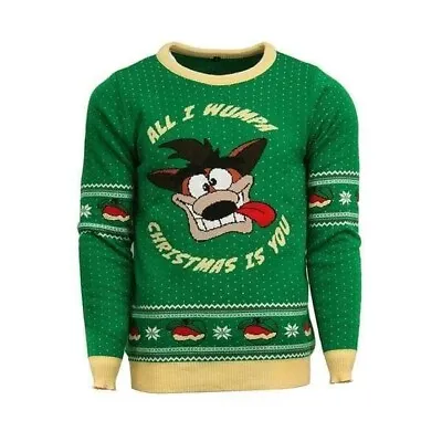 Buy Numskull Crash Bandicoot Ugly Christmas Xmas Jumper /sweater Retro Gamer Large • 18.95£