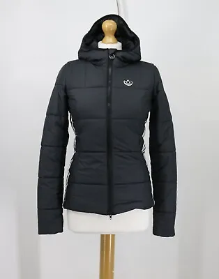 Buy Adidas Originals Slim Sport Full Zip Womens Jacket Black White Hh • 24£