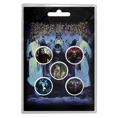 Buy CRADLE OF FILTH Cryptoriana : Button Pin Badges 5-BADGE PACK Official Merch • 4.49£