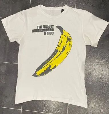 Buy The Velvet Underground & Nico Andy Warhol's Banana Gray T Shirt Unisex Size S • 9£