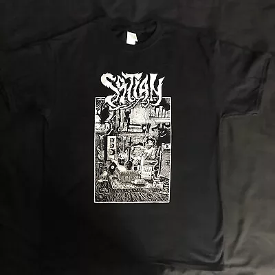 Buy Satlan Demon Black Shirt Large Heavy Metal Thrash Death Metal Goth Metalhead • 8£