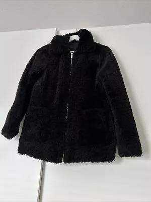 Buy Black “Teddy Fur” Zip Up Jacket Size S By New Look • 11.99£