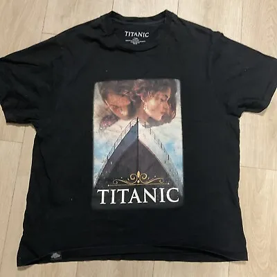Buy Pull And Bear Titanic Black T Shirt Size Euro M • 7.99£
