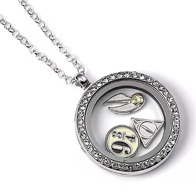 Buy Harry Potter Silver Plated Charm Locket Necklace Birthday Gift Official Product • 27.50£