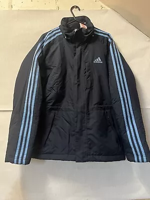 Buy Adidas Quilted Padded Thick Bomber Jacket, Navy Blue, UK 32/34 Small 2007 • 18.74£