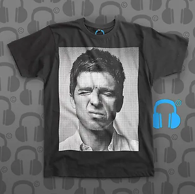 Buy Music Threads Unofficial Noel Gallagher Oasis Charcoal Grey Crew Neck T-shirt • 19.99£