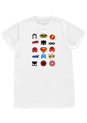 Buy Superhero Logo T Shirt Birthday Present MARVEL MENS WOMENS UNISEX POLYESTER • 11.99£