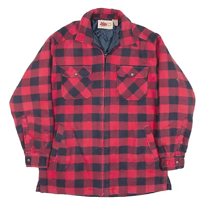 Buy FIELD N' FOREST Quilted Lined Mens Lumberjack Jacket Red Check M • 14.99£