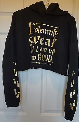 Buy Harry Potter I Solemnly Swear That I Am Up To No Good Cropped Hoodie Sweatshirt • 11.34£