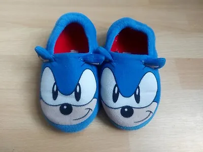 Buy Boys Kids Sonic The Hedgehog Slippers Soft Slip On Size 10 1 Gaming USED • 1.99£